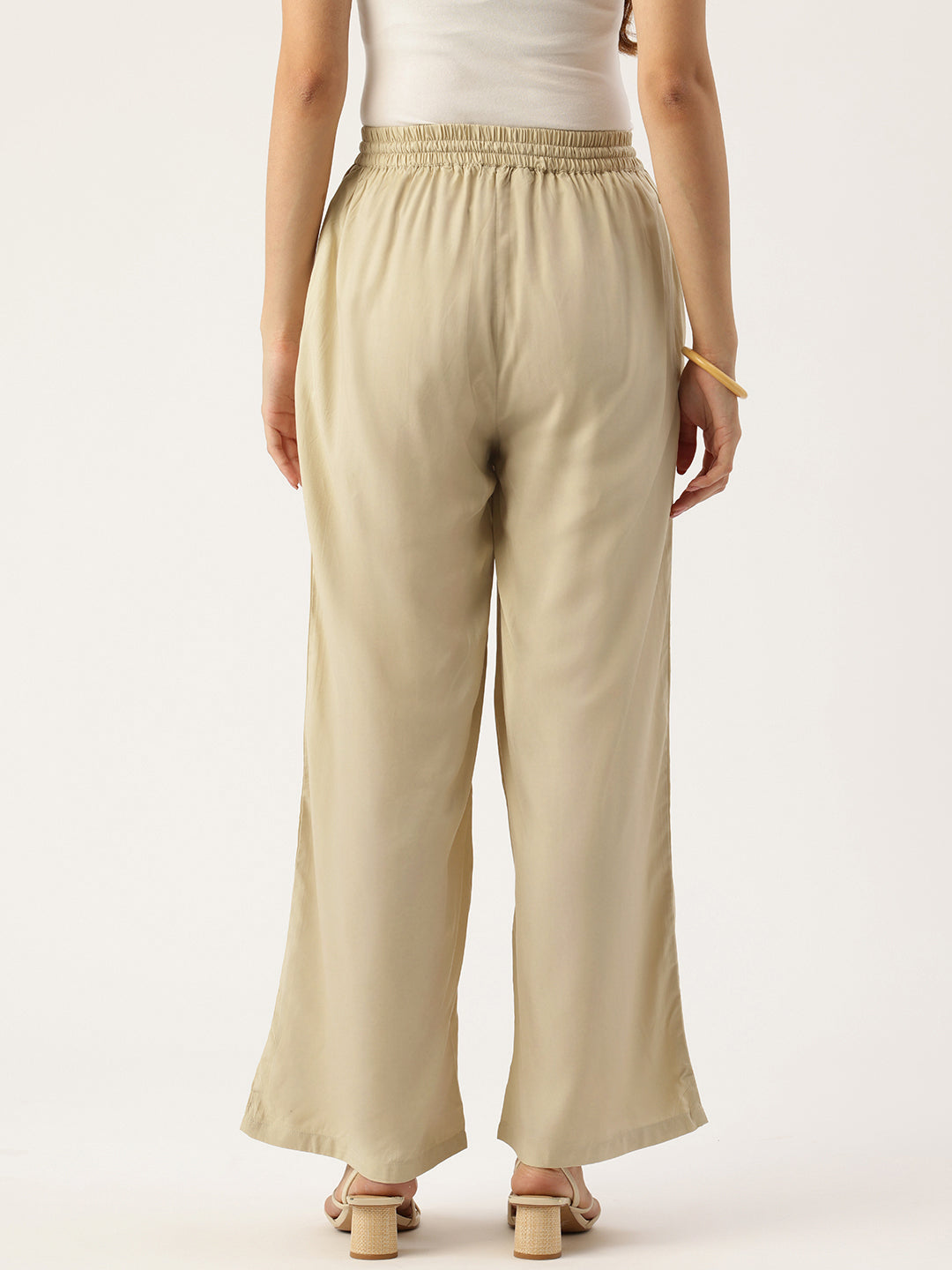 Beige Ethnic Palazzos