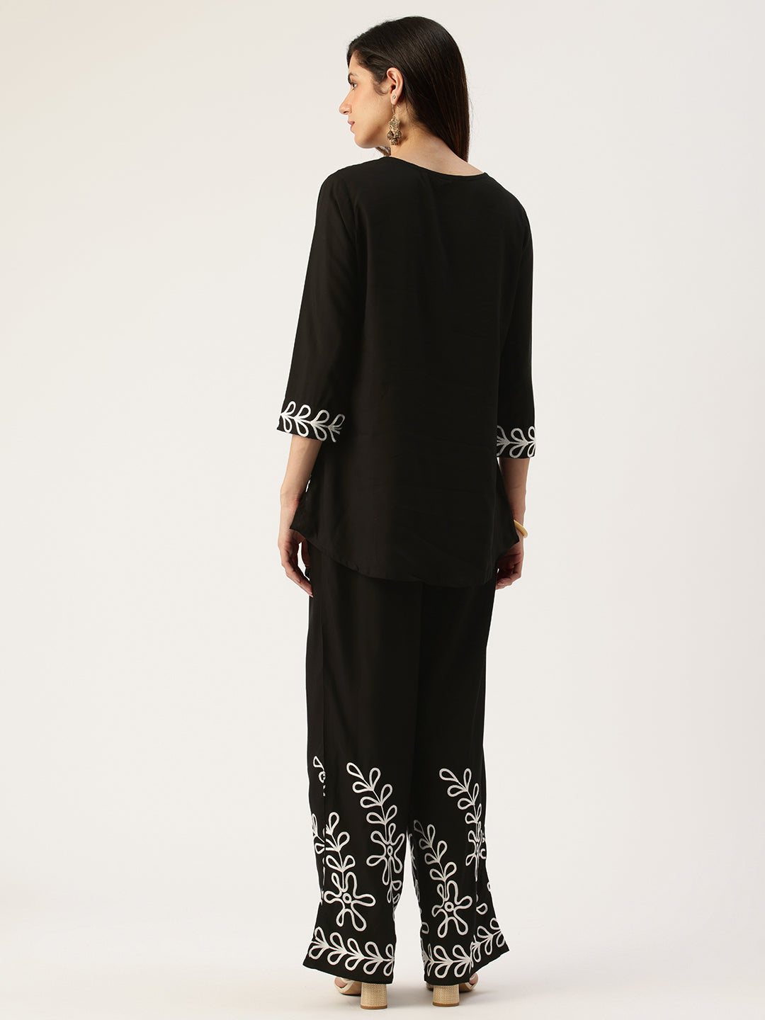 Black Embroidered Co-Ords