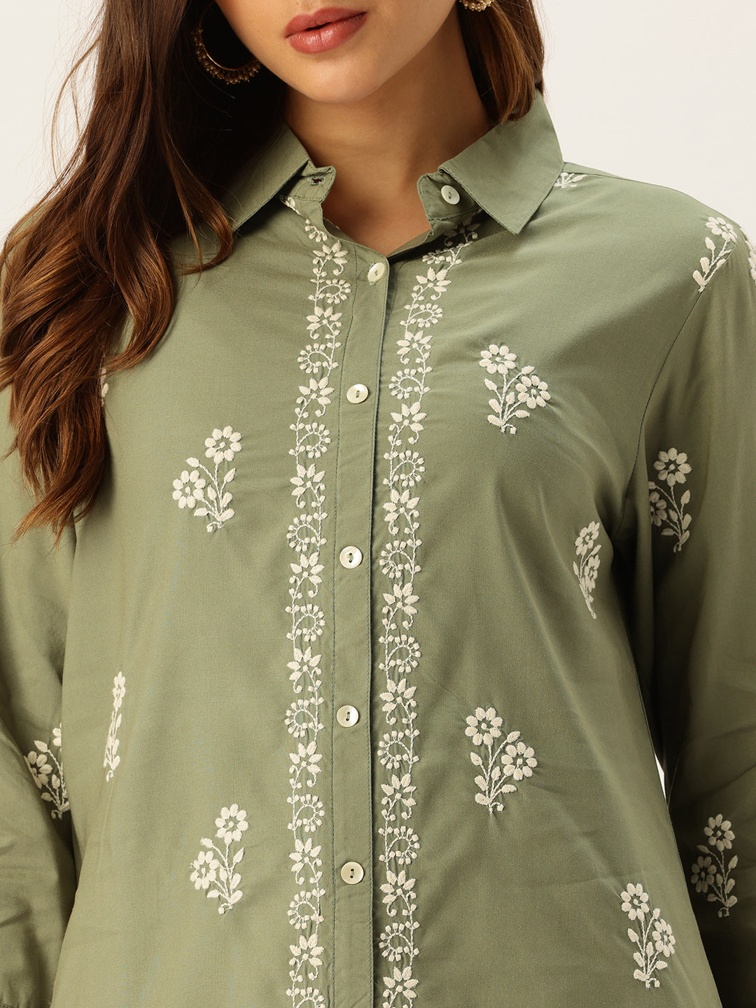 Green Embroidered Tunic