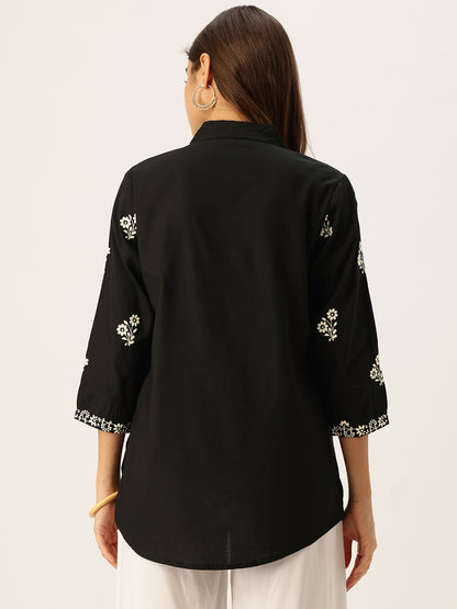 Black Embroidered Tunic
