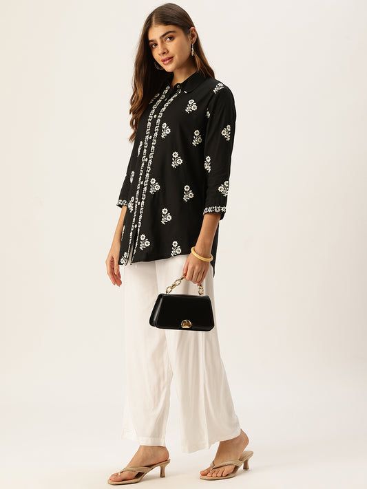 Black Embroidered Tunic