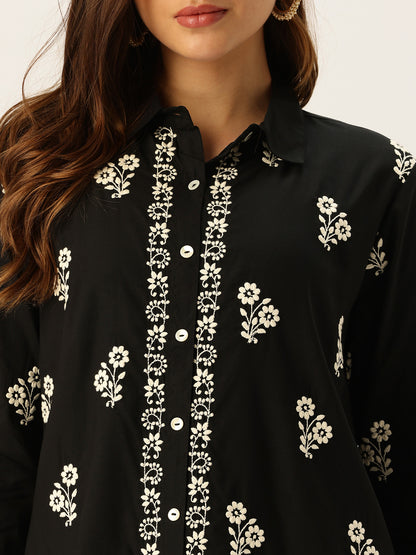 Black Embroidered Tunic