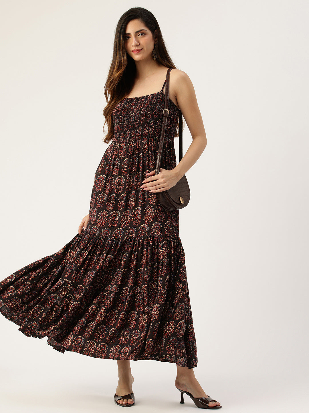 Black Fit & Flare Midi Dress
