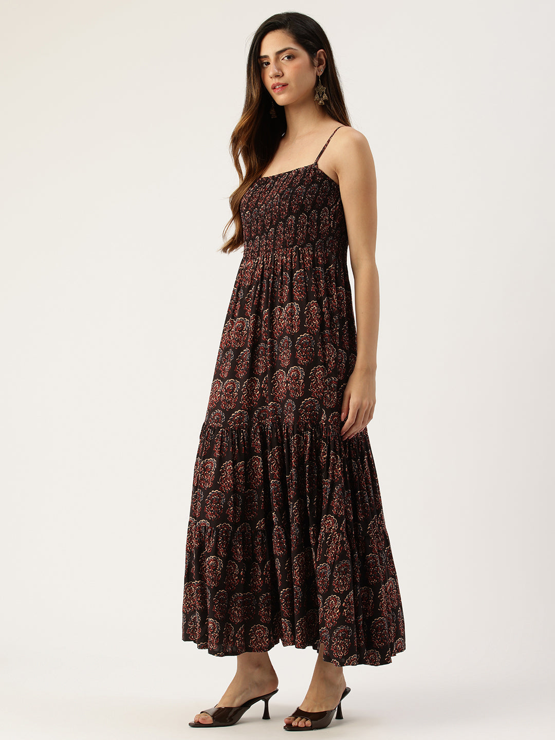 Black Fit & Flare Midi Dress