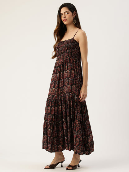 Black Fit & Flare Midi Dress