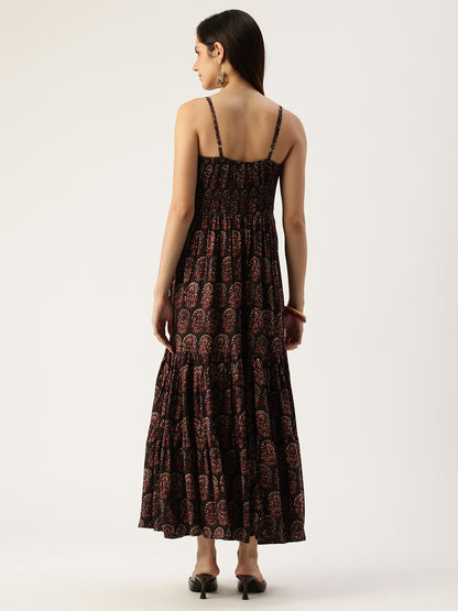 Black Fit & Flare Midi Dress