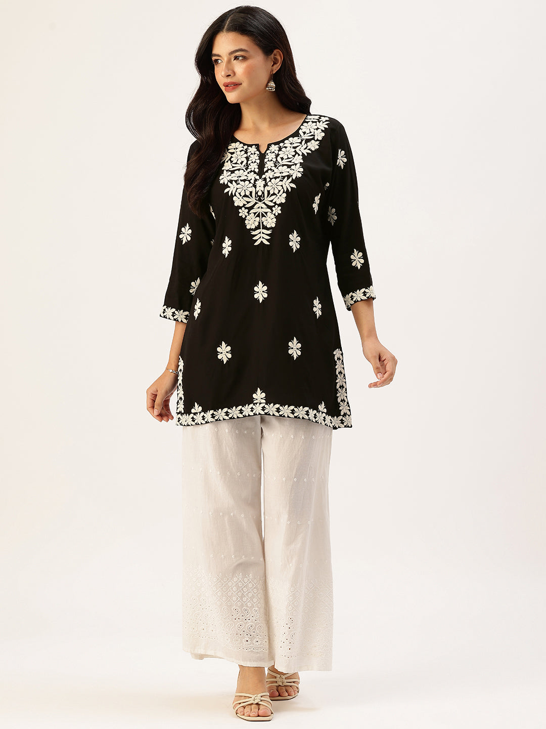 Black Embroidered Ethnic Tunic