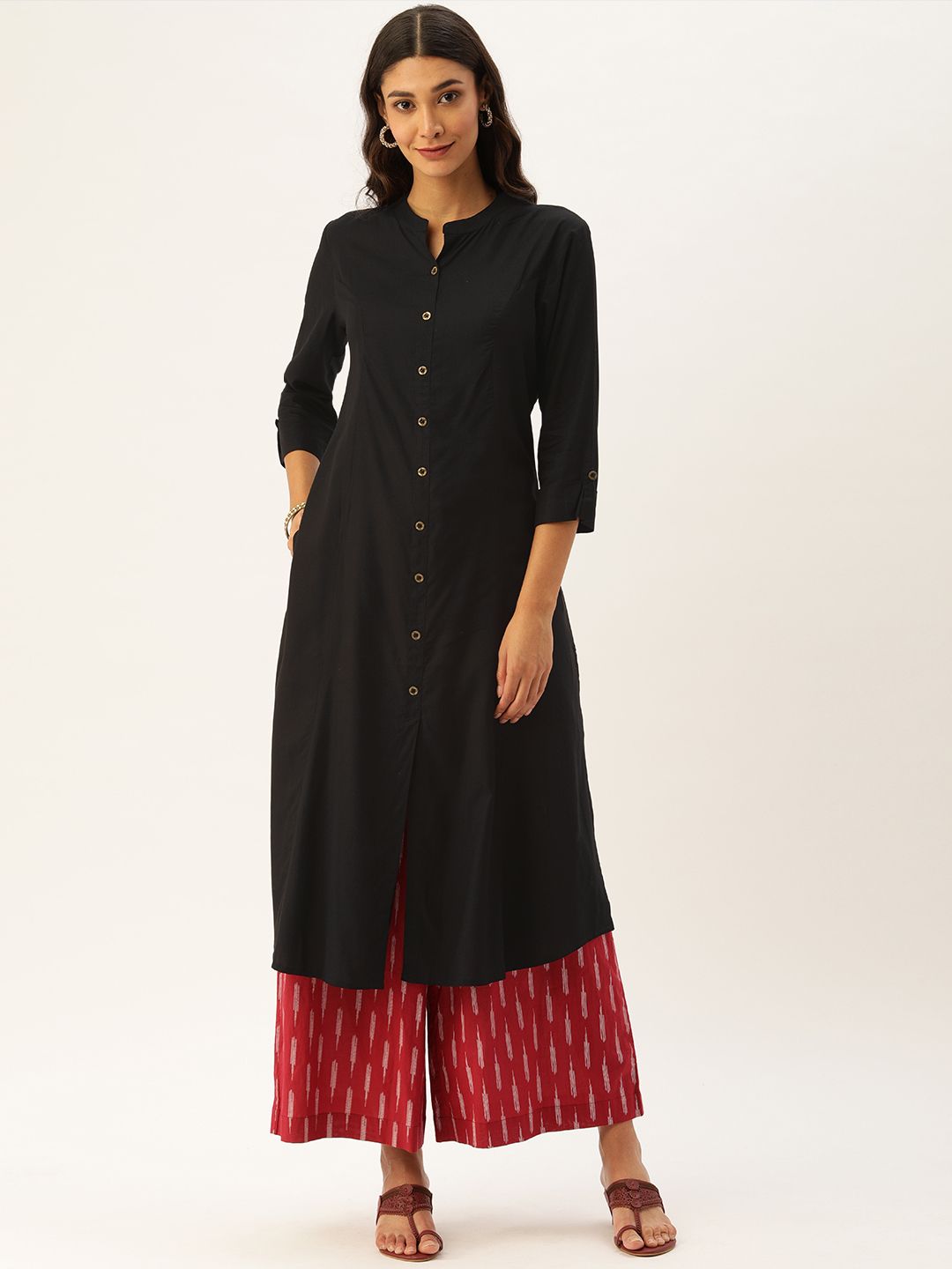 Black Essential A-line Kurta