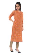 Orange Sanganeri Kurta
