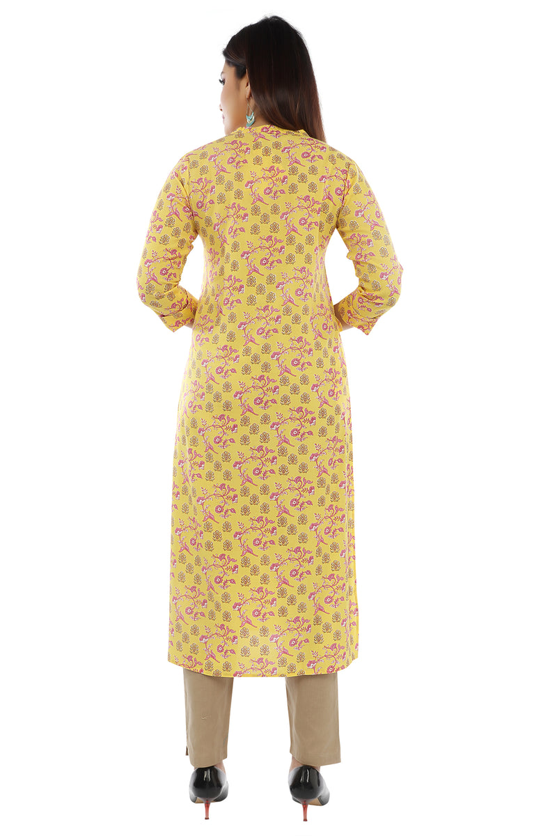 Yellow Sanganeri Print