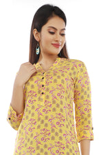 Yellow Sanganeri Print