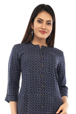 Blue Sanganeri Kurta