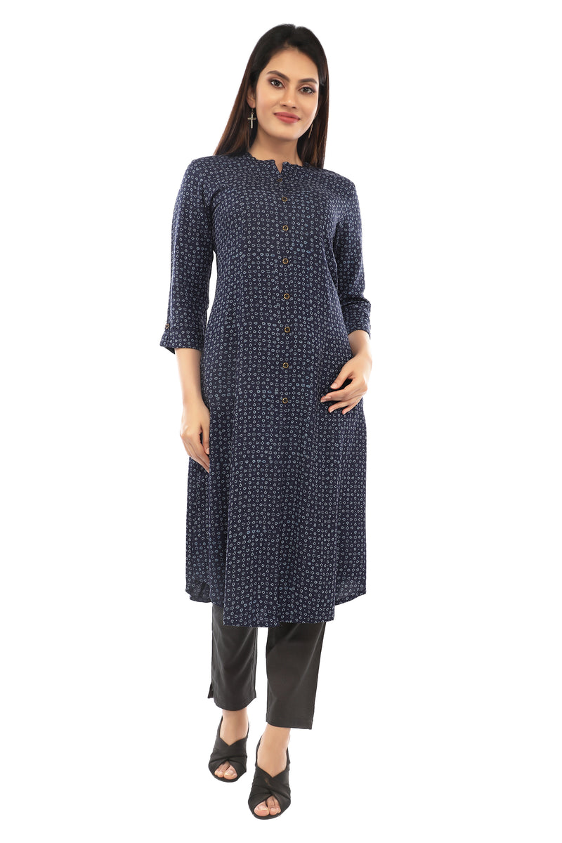 Blue Sanganeri Kurta