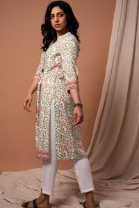 Rayon Floral Printed Straight Cut Kurta