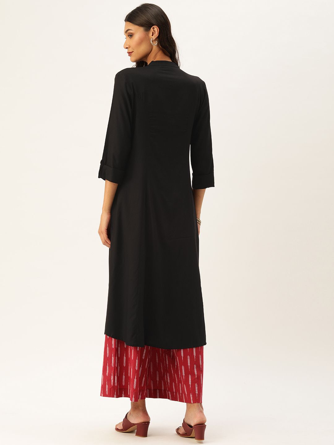 Black Essential A-line Kurta