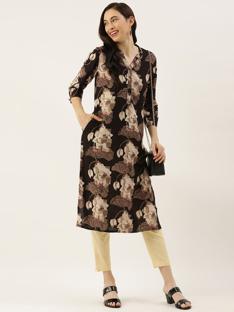 Cream-Coloured Regular Fit Solid Cropped Cigarette Trousers