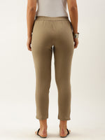 Khaki Solid Pyjama