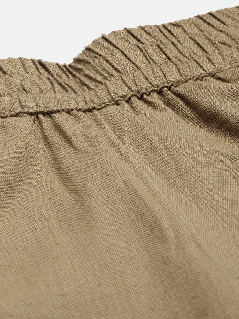 Khaki Solid Pyjama