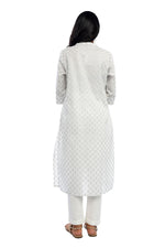 Silver Printed Essential Kurta