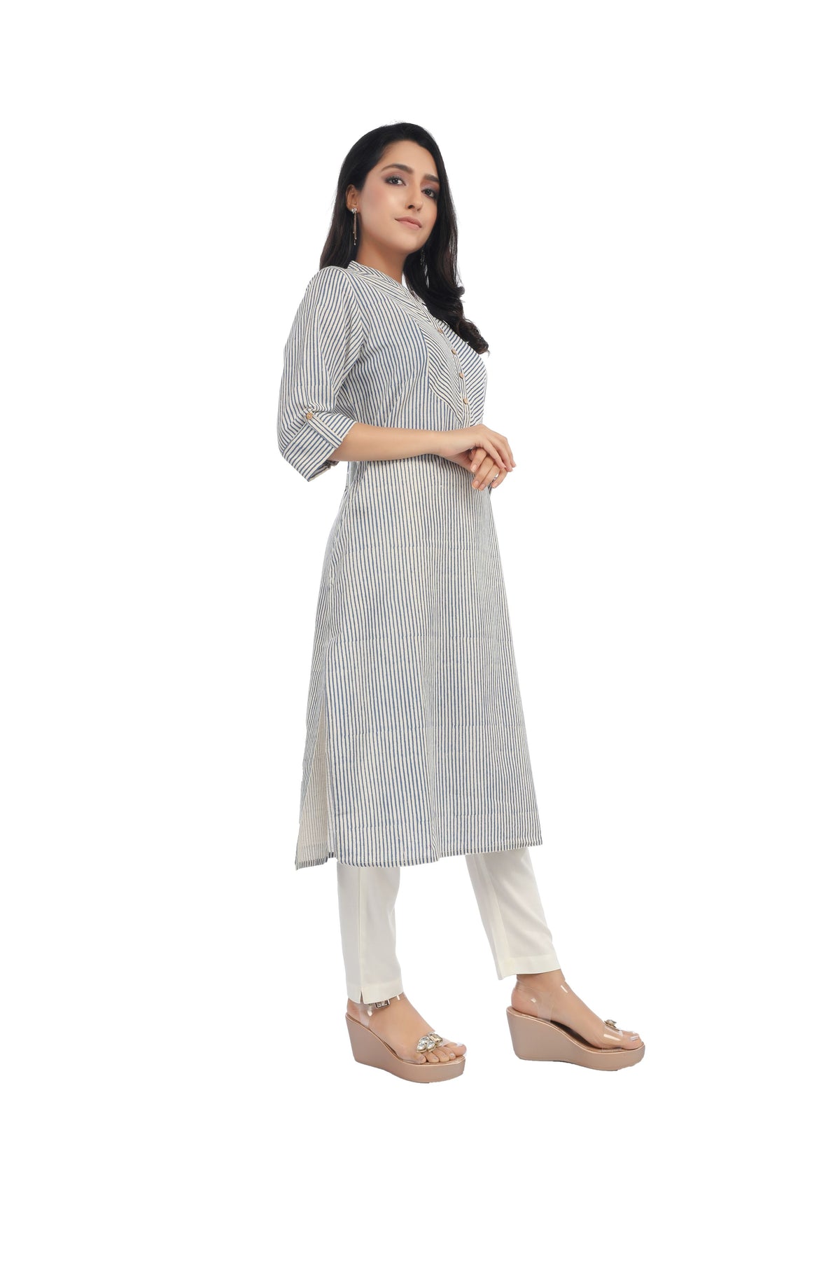 Blue Stripe Essential Kurta