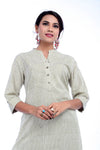 Green Stripe Printed Kurta