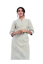 Green Stripe Printed Kurta