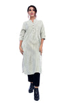 Green Stripe Printed Kurta