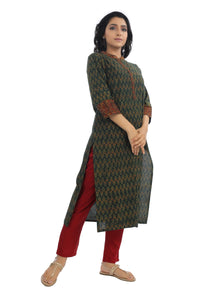 Green Ajrakh Print