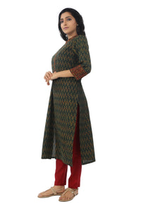 Green Ajrakh Print
