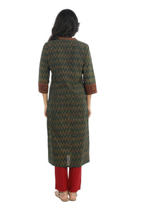 Green Ajrakh Print