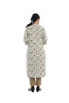 Beige Floral Print Kurta