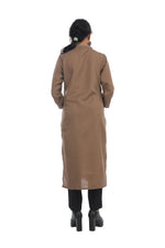 Khaki Embellished Kurta