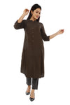 Olive Essential Solid Kurta