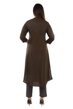 Olive Essential Solid Kurta