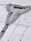 Grey & White Striped Straight Kurta