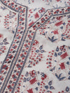 White  Maroon Printed Straight Cut  Kurta