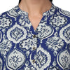 Navy Blue  Off-White Printed Straight Kurta
