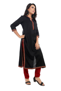 Black Embroidery Kurta