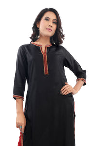 Black Embroidery Kurta