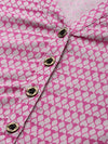 Pink  Off-White Printed Straight Cut Kurta