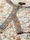 Off White & Beige Hand Block Ethnic Motifs Print Straight Kurta