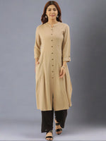 Almond Essential A-Line Kurta