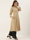 Almond Essential A-Line Kurta