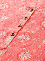 Pink  White Ethnic Motifs Printed Kurta