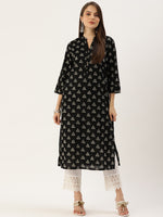 Black Triangle Printed Kurta