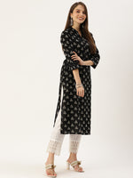 Black Triangle Printed Kurta