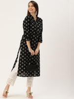 Black Triangle Printed Kurta