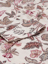 Beige  Maroon Floral Printed Kurta