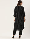 Black & White Striped Kurta
