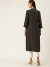 Black Printed Kurta